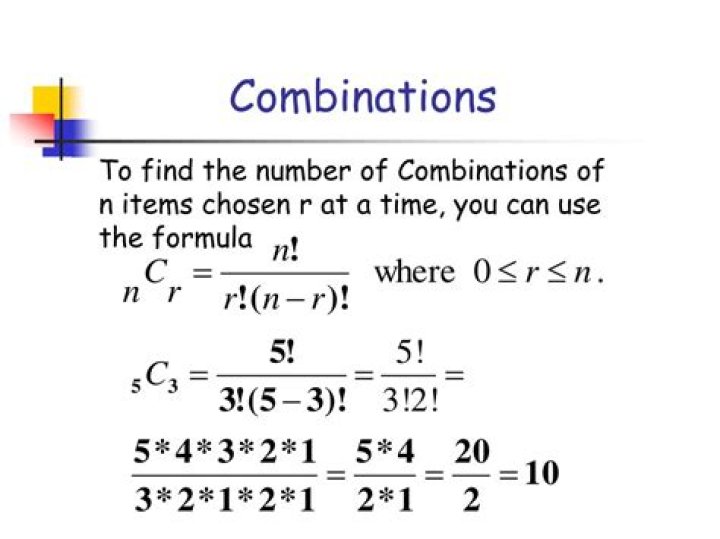 15 Combinations of 13