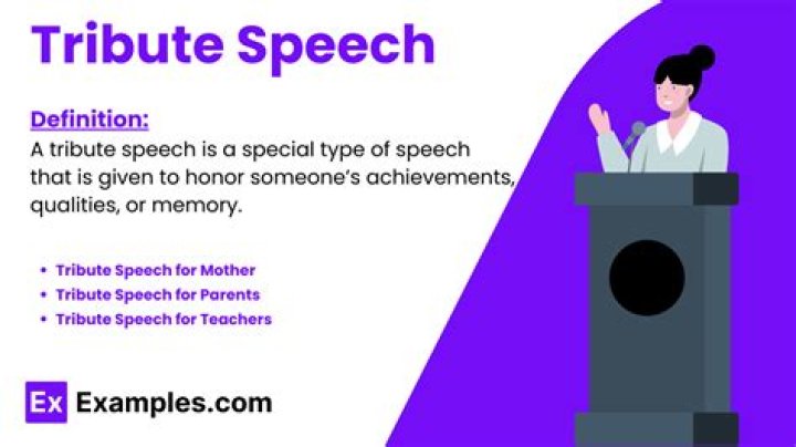 How to write a tribute speech to someone (with examples)